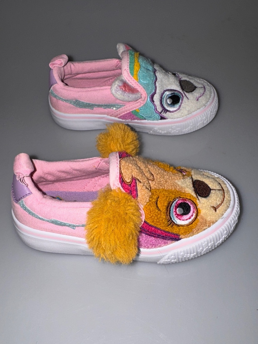Paw Patrol plush Slip-On Sneakers - Pink, White, Yellow summer colorful playful - Picture 4 of 6
